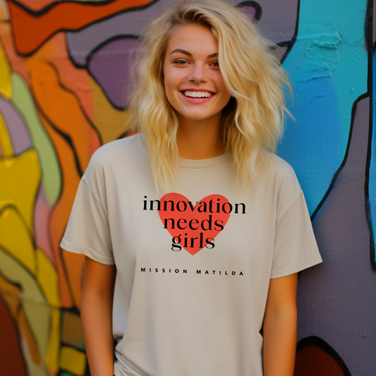 Innovation Needs Girls - Heart Unisex Tee